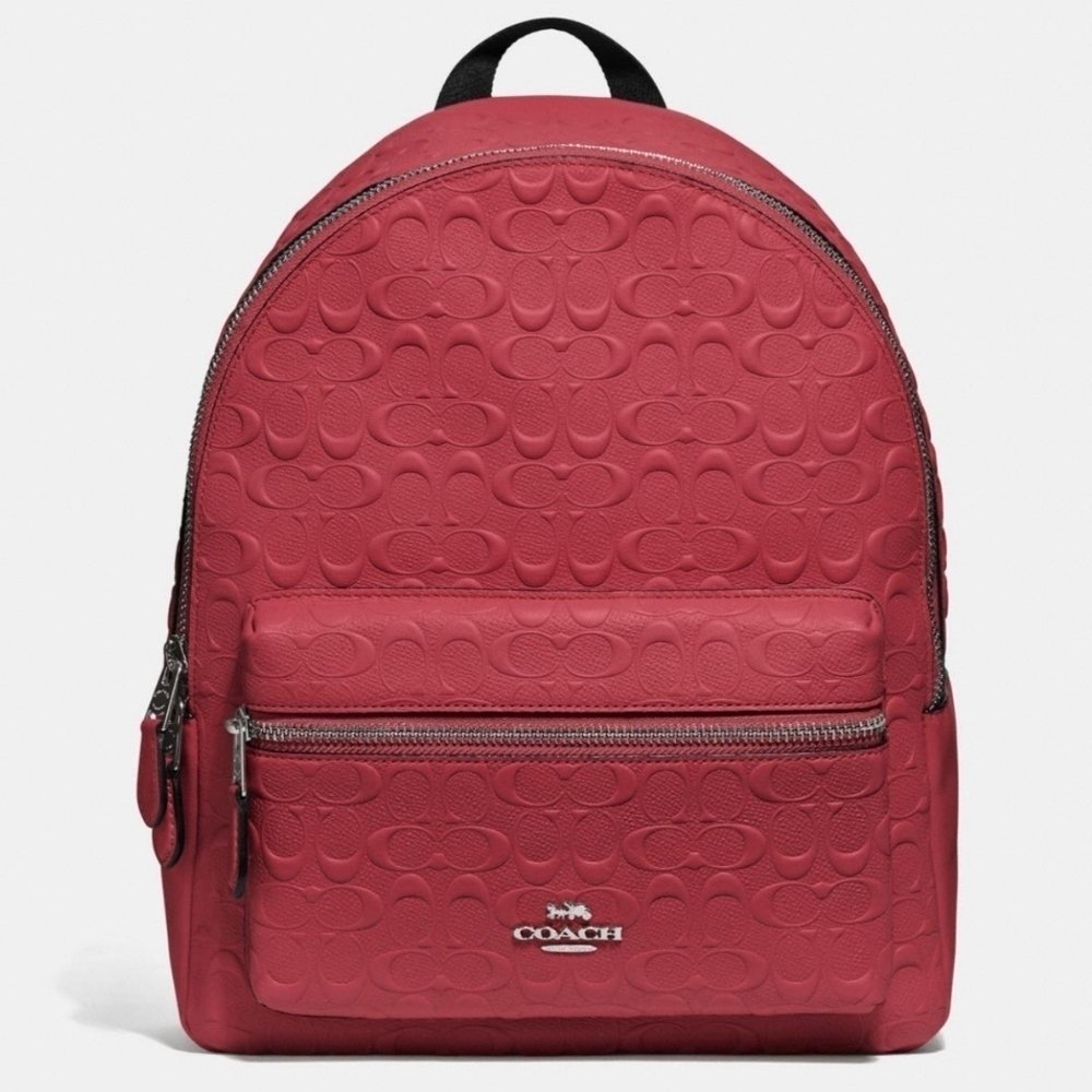 Coach UNISEX BACKPACK SIGNATURE LEATHER DEBOSSED - Picture 12 of 12